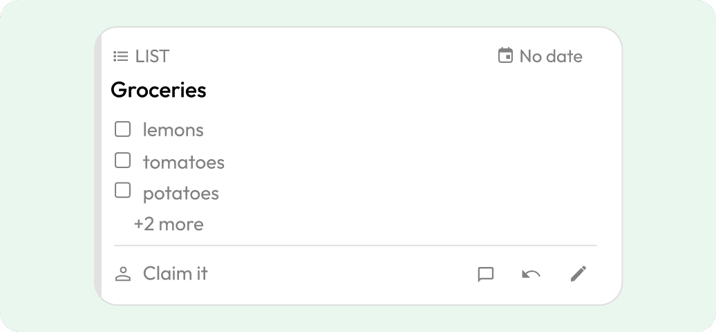 Example of a list